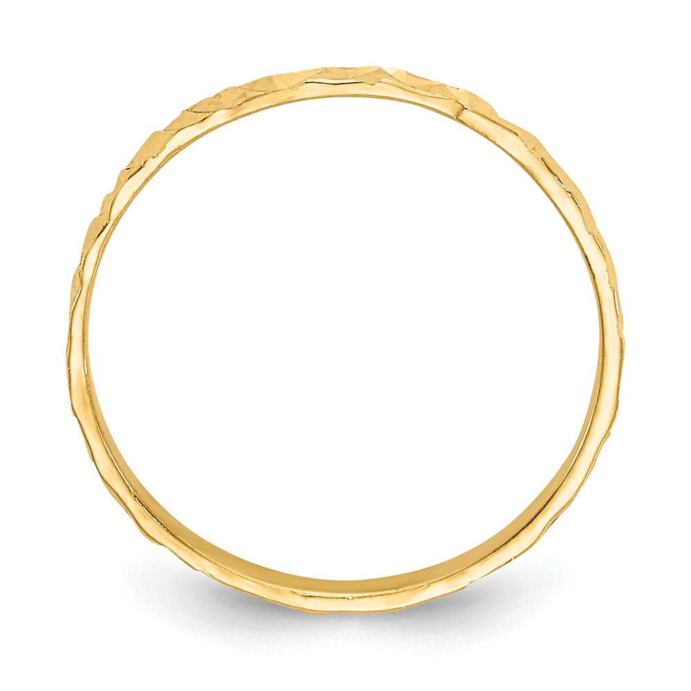14K Gelbgold Ring mit diamantgeschliffenem Design für Kinder