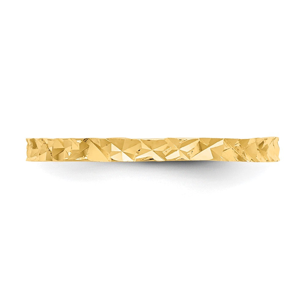 14K Gelbgold Ring mit diamantgeschliffenem Design für Kinder