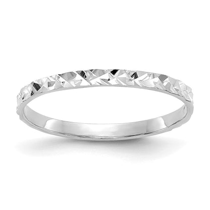 14K Weißgold Diamant-geschliffener Design-Ring für Kinder