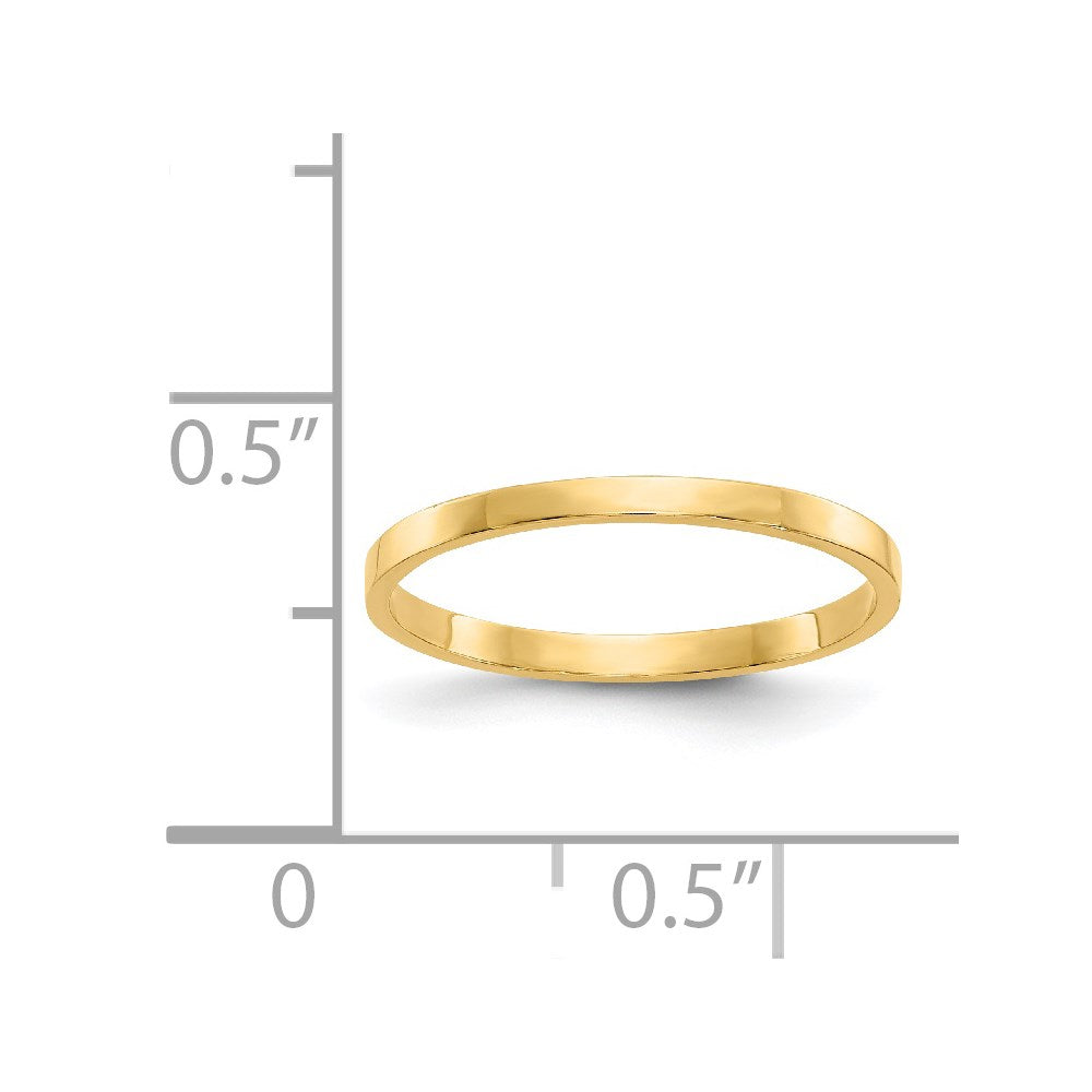 14K Gelbgold Hochglanzpolierter Ring für Kinder