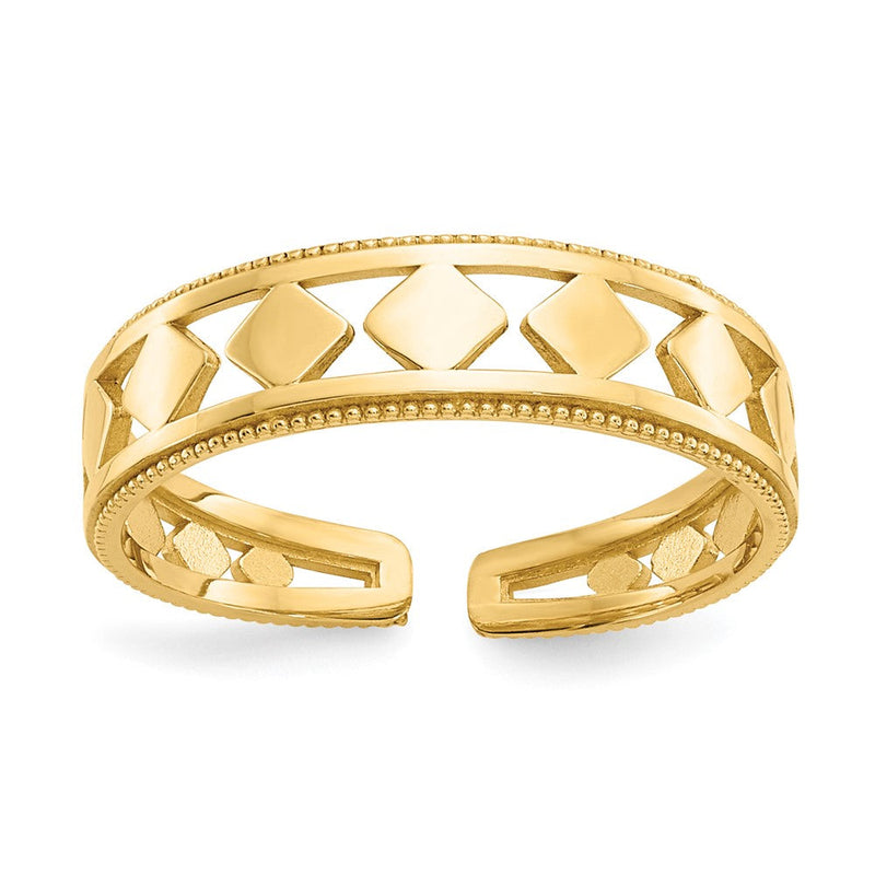 14K Gelbgold Diamant Shapes Zehenring