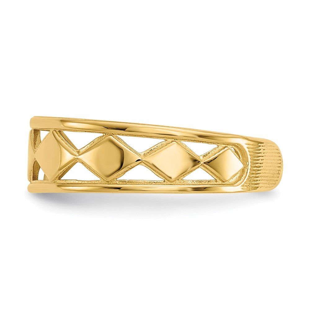 14K Gelbgold Diamant Shapes Zehenring