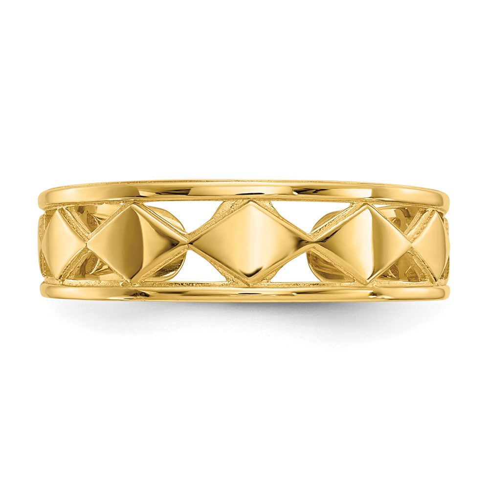 14K Gelbgold Diamant Shapes Zehenring