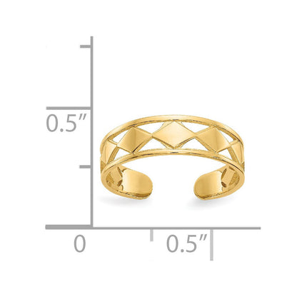 14K Gelbgold Diamant Shapes Zehenring