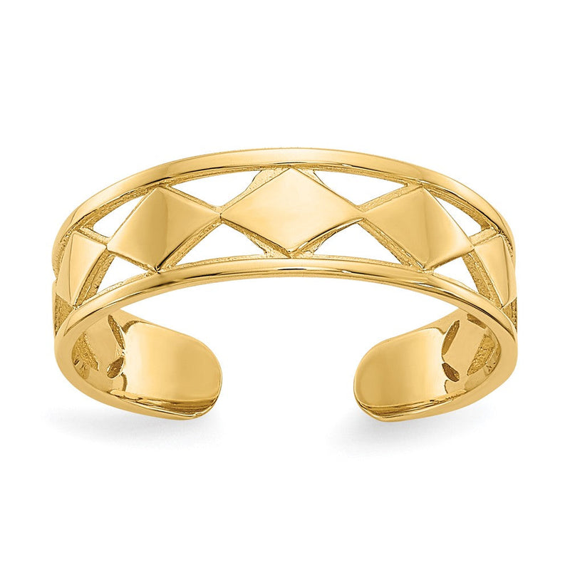 14K Gelbgold Diamant Shapes Zehenring