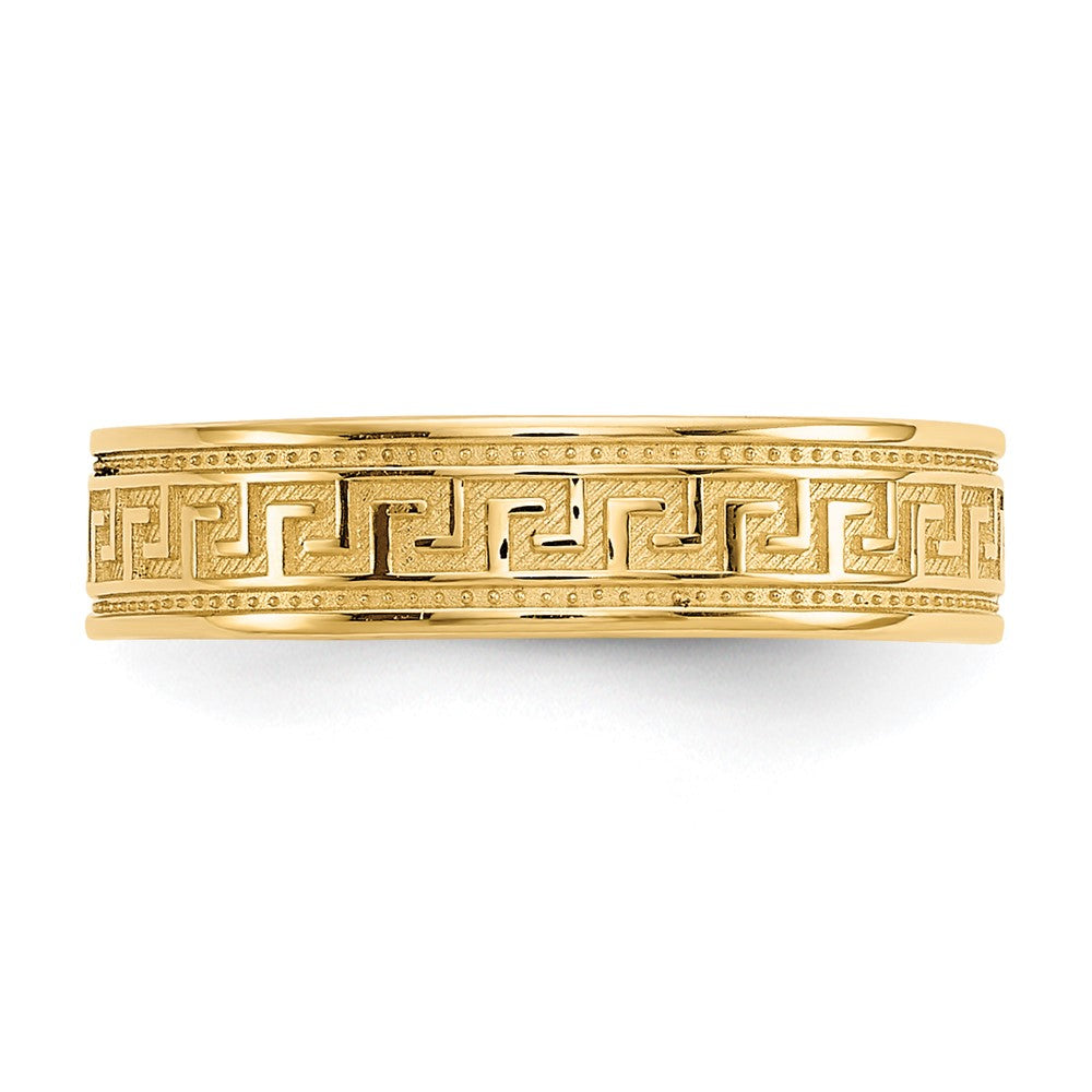 14K Gelbgold Greek Key Zehenring
