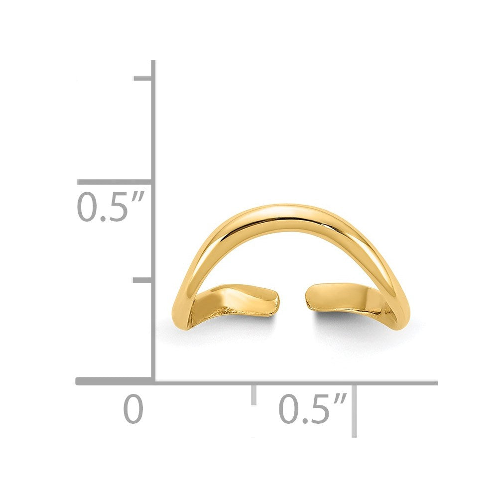 14K Gelbgold Poliert Zehenring