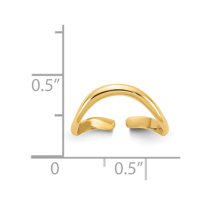 14K Gelbgold Poliert Zehenring