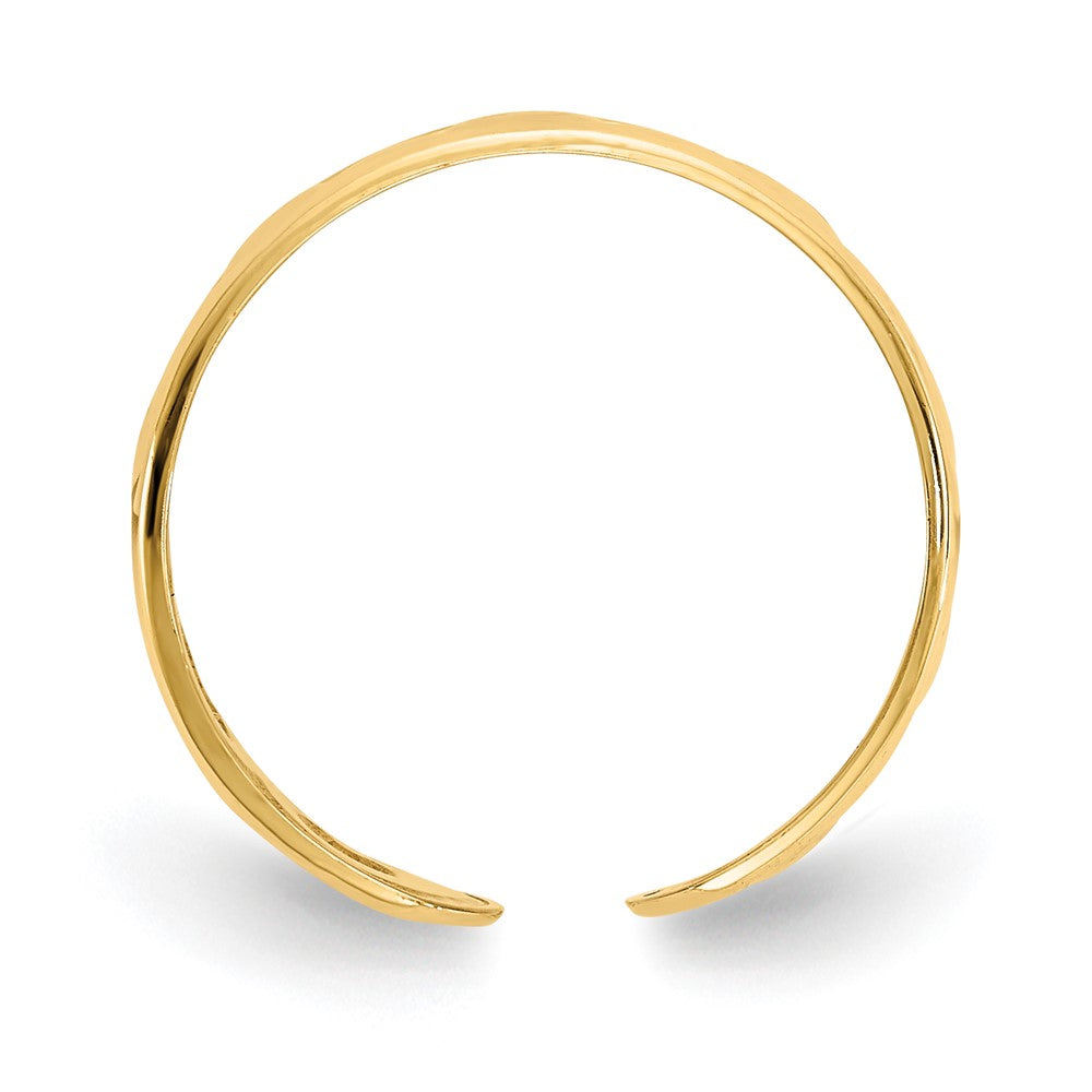 14K Gelbgold Herz-Zehenring