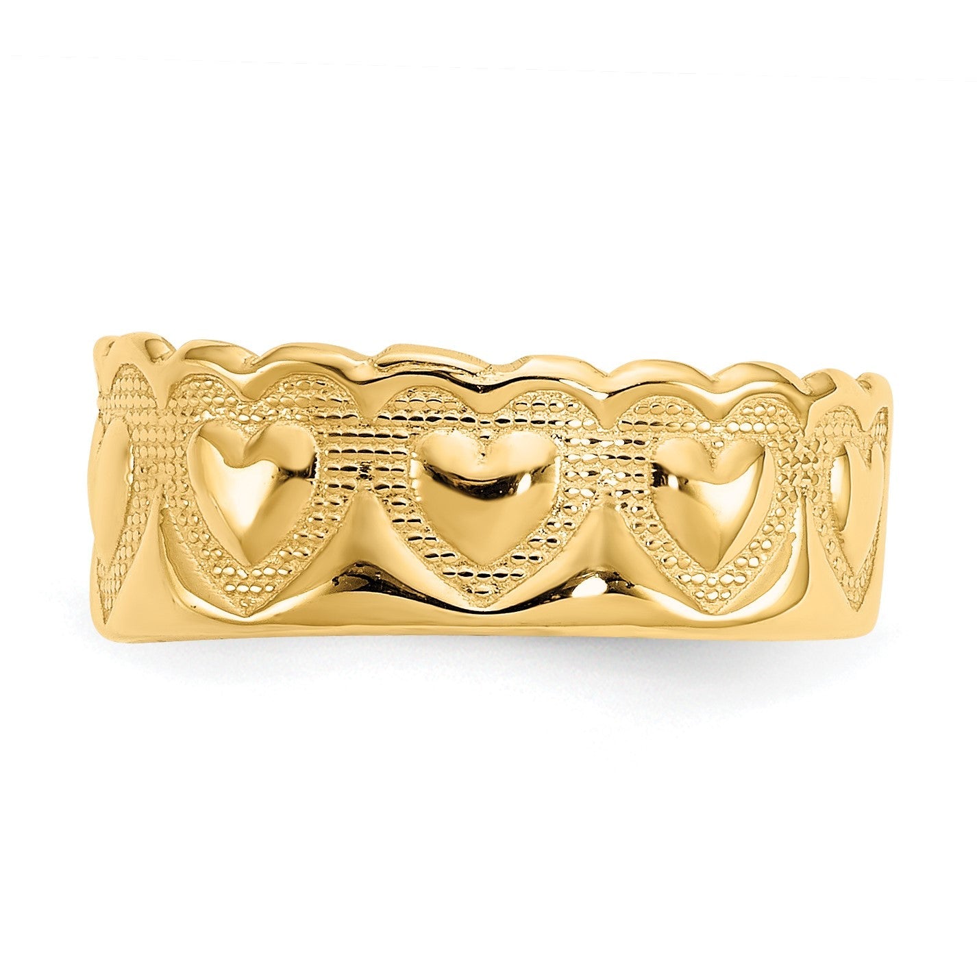 14K Gelbgold Herz-Zehenring