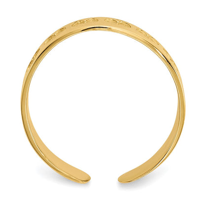 14K Gelbgold Herz Zehenring