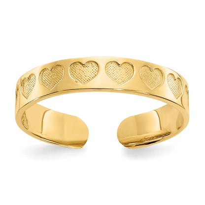 14K Gelbgold Herz Zehenring
