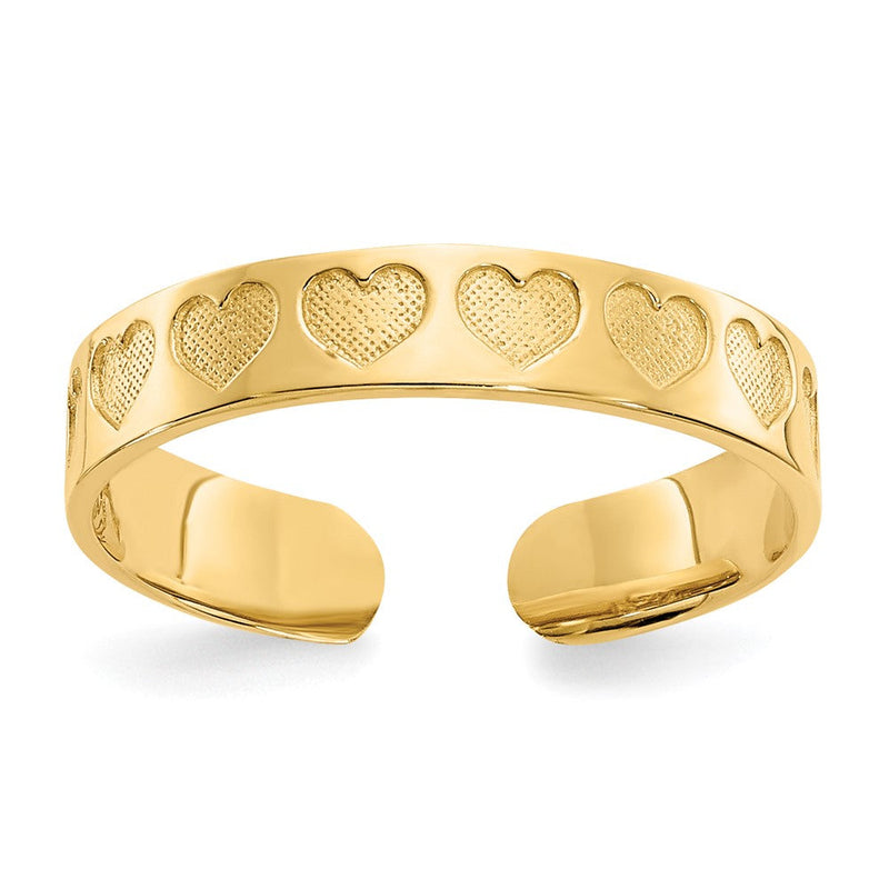 14K Gelbgold Herz Zehenring