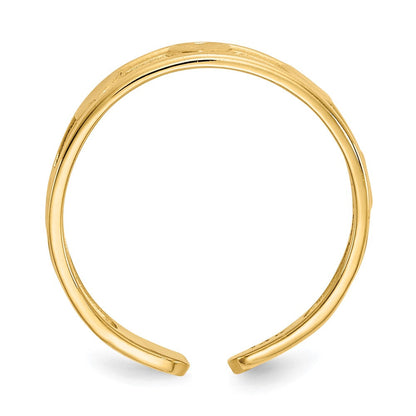 14K Gelbgold Herz Zehenring