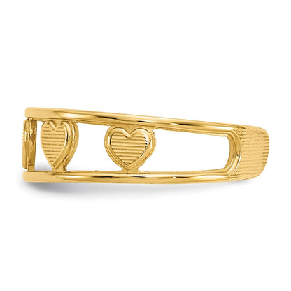 14K Gelbgold Herz Zehenring