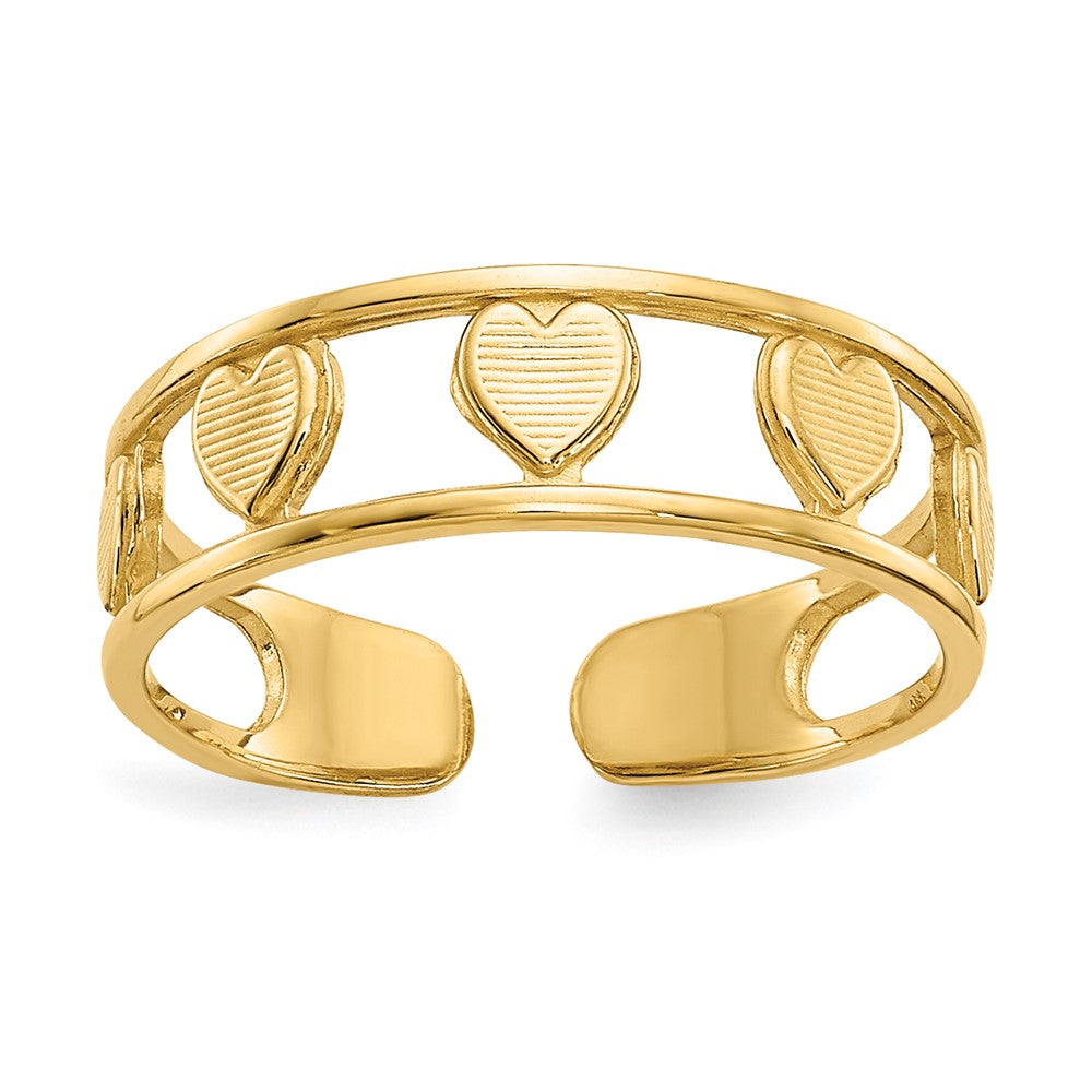 14K Gelbgold Herz Zehenring