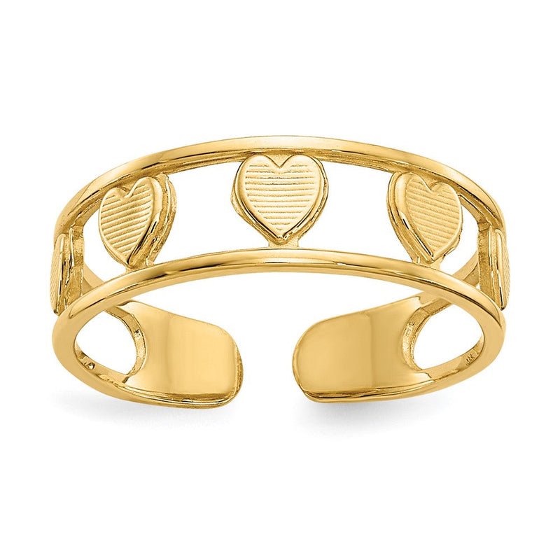 14K Gelbgold Herz Zehenring