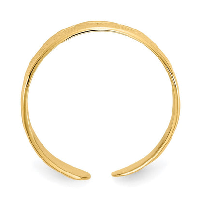 14K Gelbgold Verstellbar Poliert Ring Zehenring