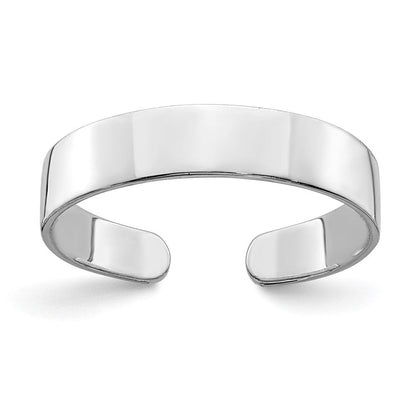 14K Weißgold Poliert Verstellbar Zehenring