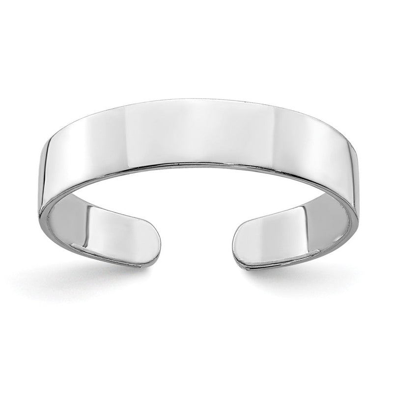14K Weißgold Poliert Verstellbar Zehenring