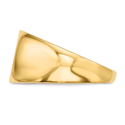 14K Bicolor Gold Polierter Davidstern Ring