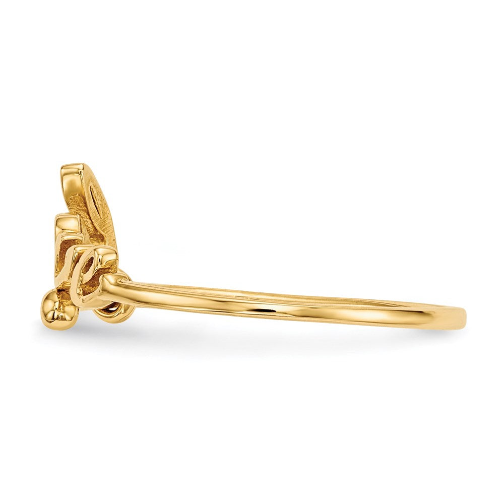 14K Gelbgold Ring „Love“, poliert
