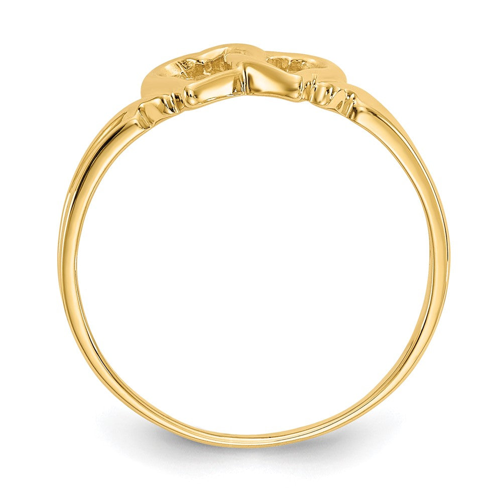 14K Gelbgold Herzring