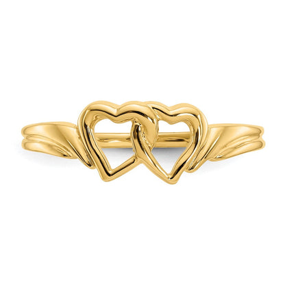 14K Gelbgold Herzring