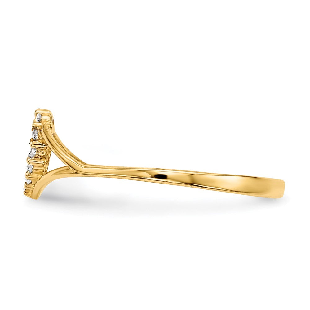 14K Gelbgold Zirkonia Herz Ring