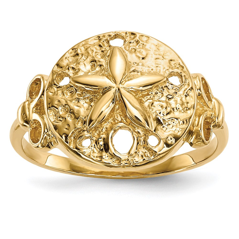 14K Gelbgold Ring "Sanddollar" poliert