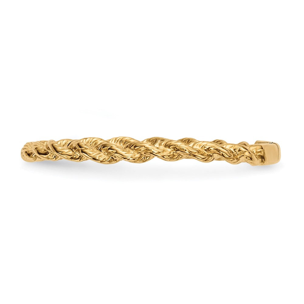 14K Gelbgold Ring mit poliertem gedrehtem Seildesign