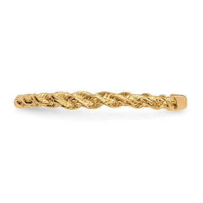 14K Gelbgold Ring mit poliertem gedrehtem Seildesign
