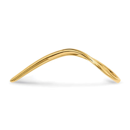 14K Gelbgold Ring in Chevron-Form