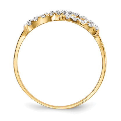 14K Gelbgold Zirkonia Unendlichkeit Symbol Ring