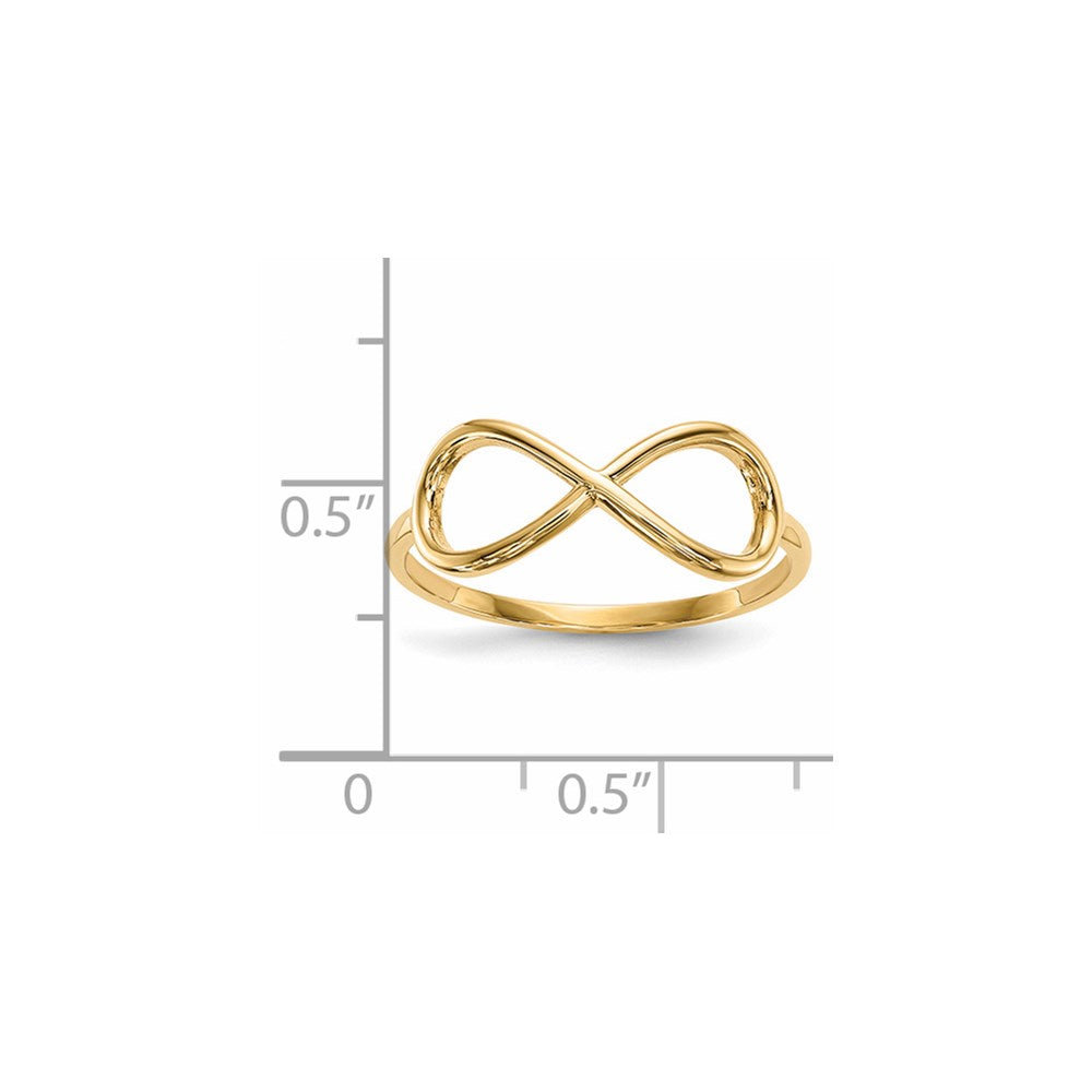 14K Gold Infinity-Ring, poliert