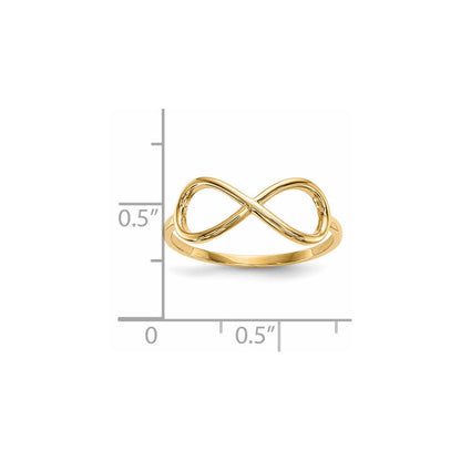 14K Gold Infinity-Ring, poliert