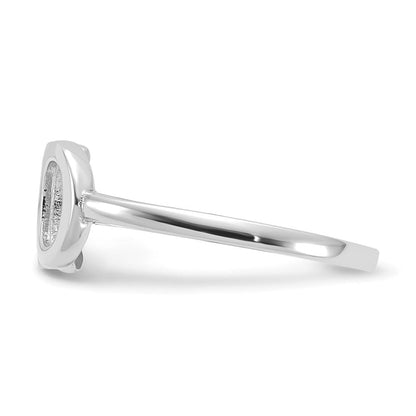 14K Weißgold Poliert X-O Ring