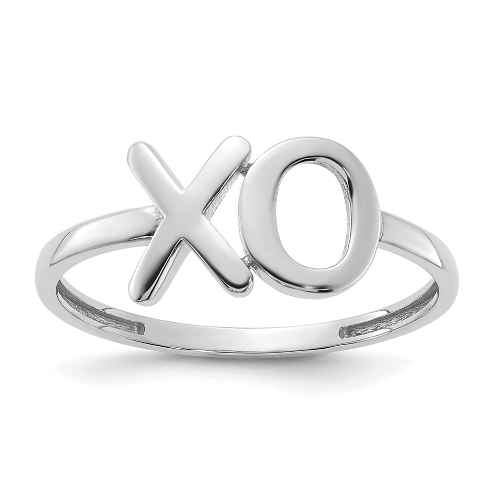 14K Weißgold Poliert X-O Ring