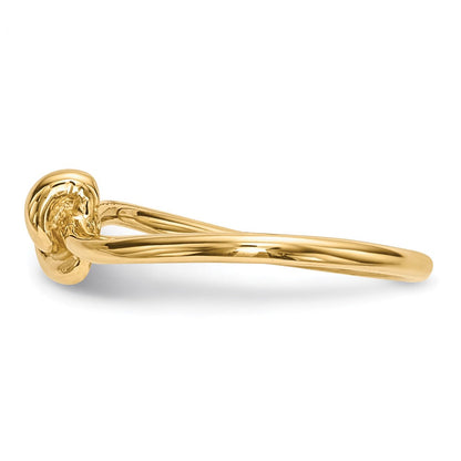 14K Gelbgold Ring mit poliertem Knoten