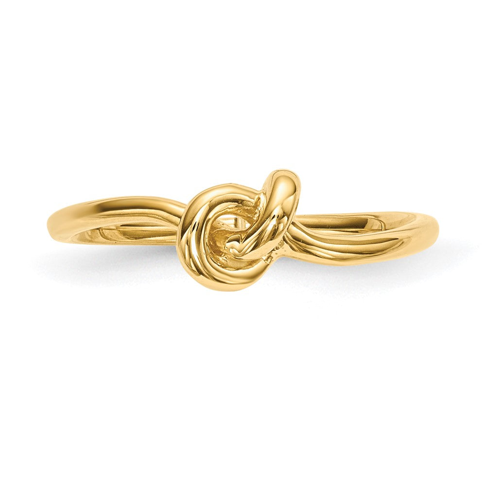 14K Gelbgold Ring mit poliertem Knoten