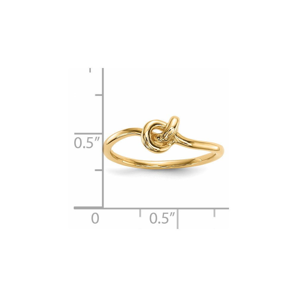 14K Gelbgold Ring mit poliertem Knoten