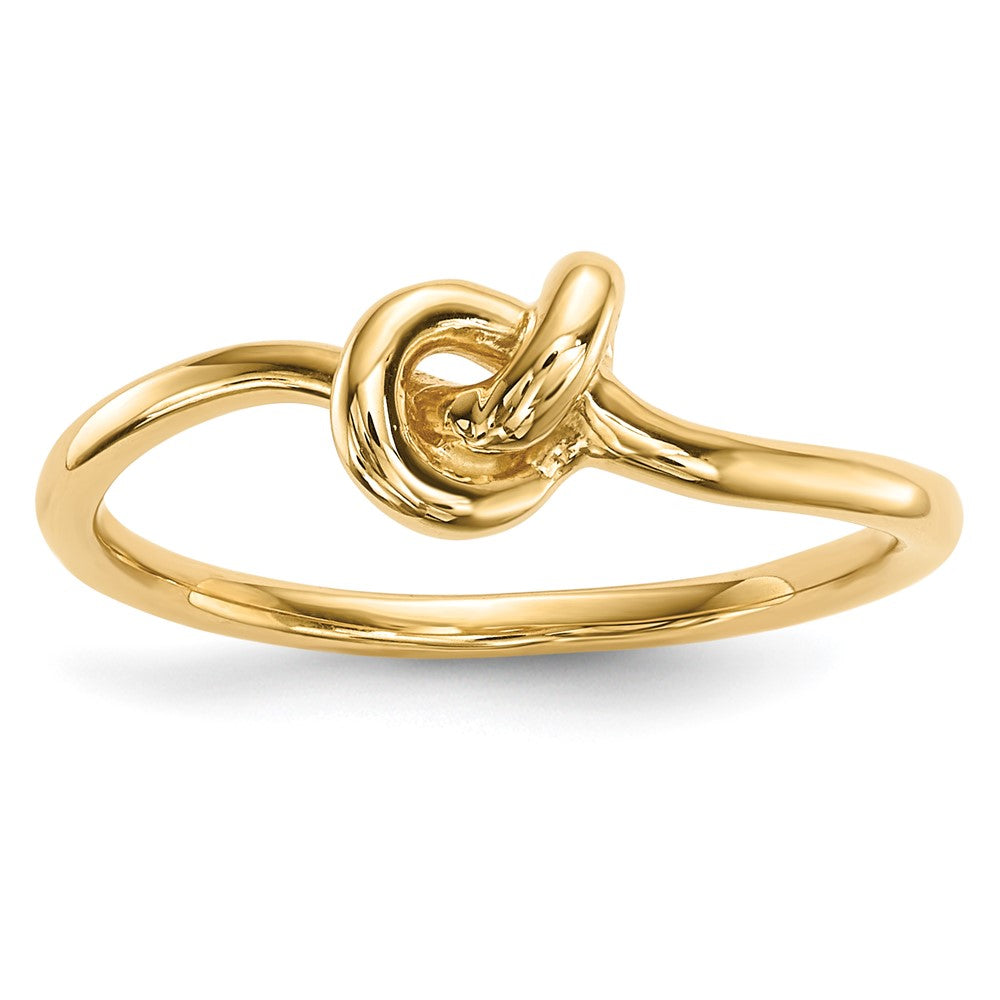 14K Gelbgold Ring mit poliertem Knoten