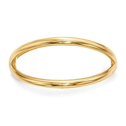 14K Gold polierter Doppelring