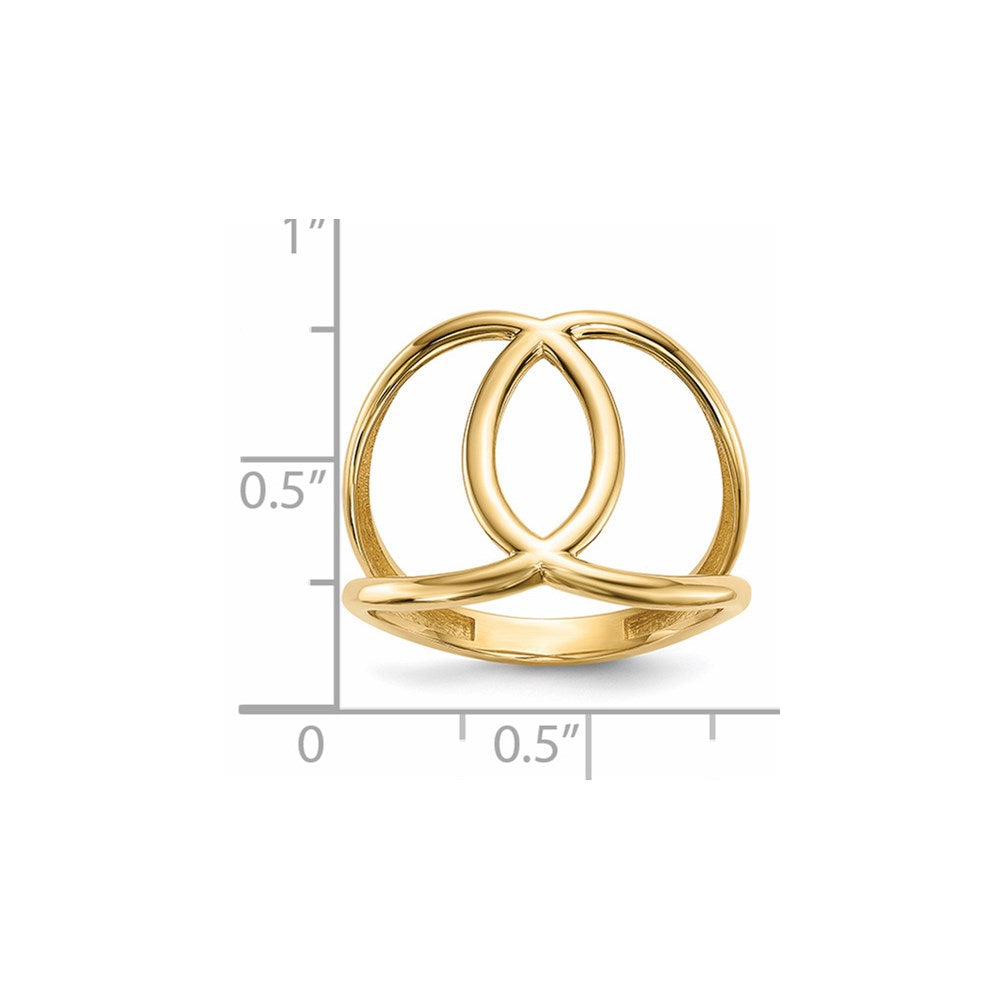 14K Gold Poliert Ring
