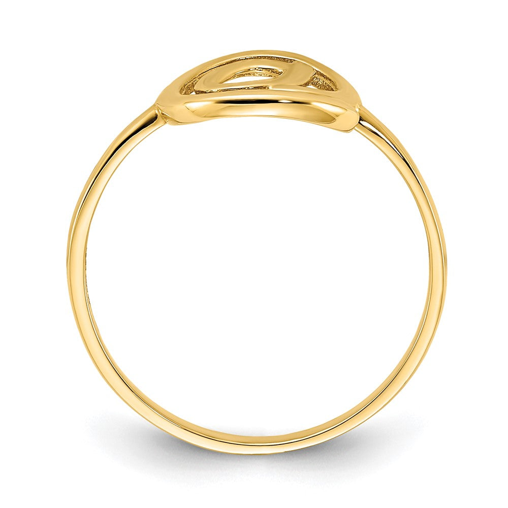 14K Gold Poliert @-Symbol Ring