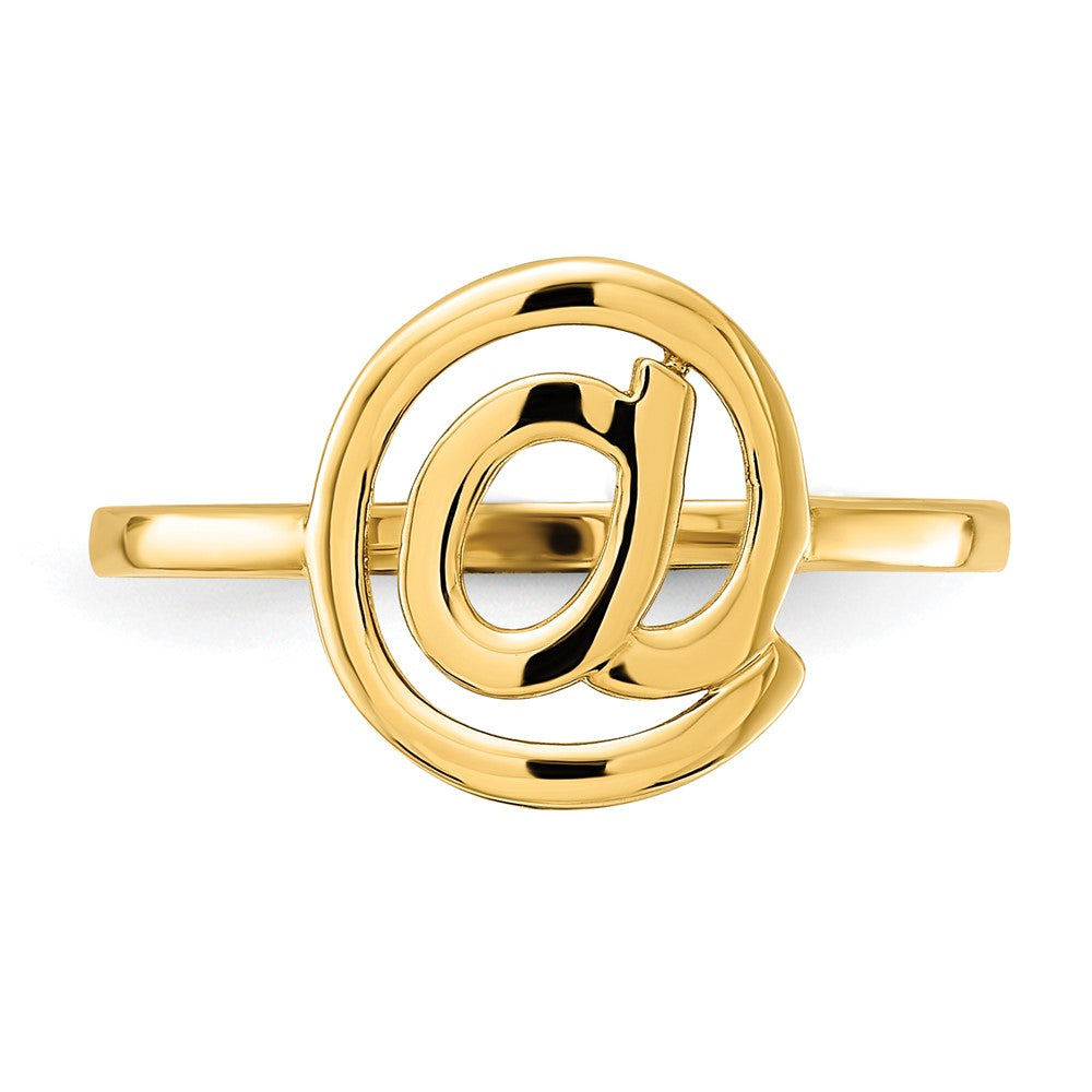 14K Gold Poliert @-Symbol Ring