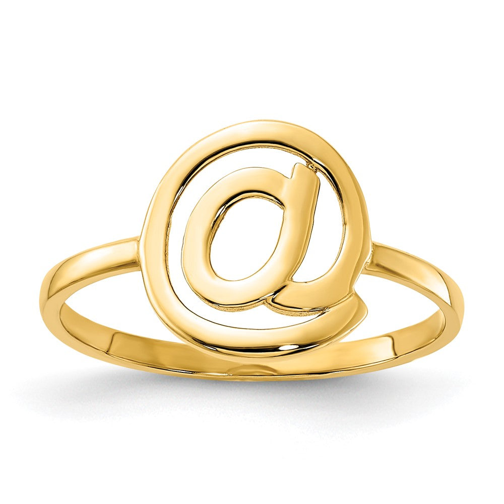 14K Gold Poliert @-Symbol Ring