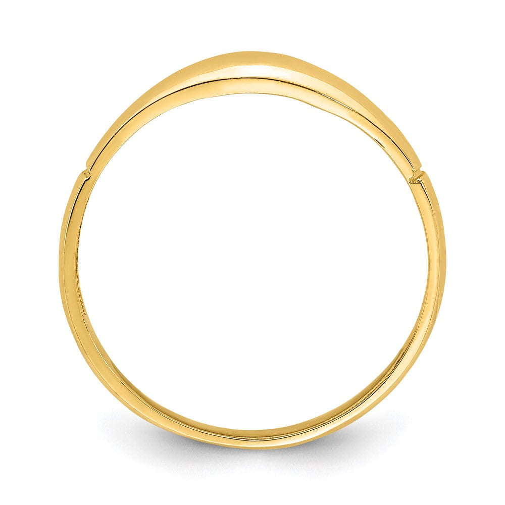 14K Gelbgold Ring mit diamantierter Oberfläche