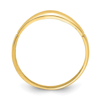 14K Gelbgold Ring mit diamantierter Oberfläche