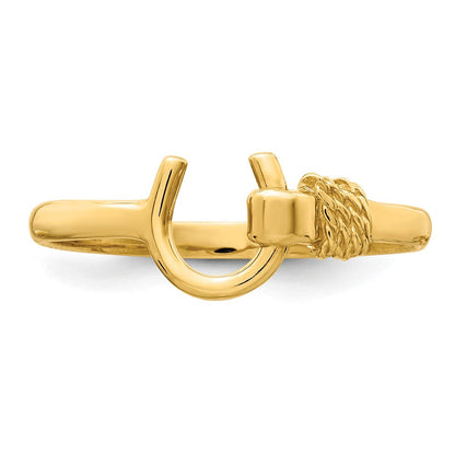 14K Gelbgold Hufeisen-Ring